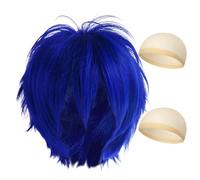 1 Peluca Corta Y 2 Redecilla, Accesorios De Cosplay, Pelucas De Anime, Accesorios De Fiesta, Accesorios Para El Cabello