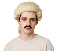 1 Peluca De Abogado Y 1 Barba Falsa, Accesorios De Cosplay, Pelucas Retro, Accesorios De Disfraces De Fiesta.