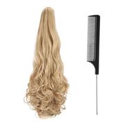 1 Peluca De Cola De Caballo Con 1 Peine, Peluca Con Clip, Pelo Largo Ondulado, Cola De Caballo Sintética Con Clip, Accesorios Para El Pelo De Cola De Caballo, Pelo Ondulado Simulado