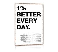 1 Percent Better Every Day Metal Sign 12x8 Inch