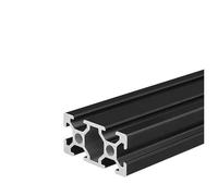 1 perfil de extrusión de aluminio con ranura en V/T de 2040 mm, 180-1000 mm, riel de extrusión de aluminio de 20 x 40 mm for impresora 3D.(Black-2040,380mm)
