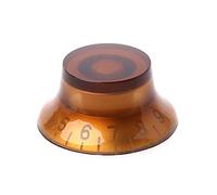 1 perilla con forma de botón para control de volumen de guitarra, color café