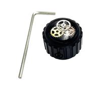 1 perilla de guitarra eléctrica y bajo con orificio para control de tono, perilla de control de tono, tapas de potenciómetro de engranajes de metal, control de tono