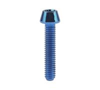 1 perno de titanio M4 x 8, 12, 15 y 20 mm con cabeza hexagonal y tornillo de cabeza cónica for palanca de cambios de bicicleta.(Blue,20MM_M4)