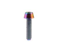 1 perno de titanio M4 x 8, 12, 15 y 20 mm con cabeza hexagonal y tornillo de cabeza cónica for palanca de cambios de bicicleta.(Rainbow,20MM_M4)