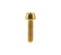 1 perno de titanio M4 x 8, 12, 15 y 20 mm con cabeza hexagonal y tornillo de cabeza cónica for palanca de cambios de bicicleta.(Gold,12MM_M4)