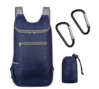 1 Pezzo Zaino Pieghevole Ultra Leggero Impermeabile, Borsa Pieghevole Borsa Da Viaggio Zaino con 2 Pezzi Moschettone, Escursionismo Campeggio Viaggio Arrampicata su Roccia Sport Acquatici Uomo Donna