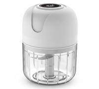 1 picadora eléctrica de ajo, mini picadora inalámbrica, aparatos eléctricos de 250 ml con 3 cuchillas de acero inoxidable, rápido para ajo, verduras, comida para bebés y preparación de cocina