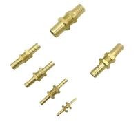 1 Piece Fit Tube I.D 4/6/8/10/12/14/16/19/25mm Barbed Equal Reduce Bulkhead Hex Brass Pipe Fitting Reducer(10) Plumbing Fittings