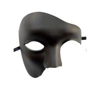 1 Piece Masquerade Mask Retro Phantom Of The Opera One Eye Half Face Costume, Half Face Phantom Mask (matte Black) f26