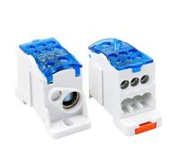 1 Piece UKK160A Din Rail Terminal Block One In Six Out Power Distribution Block Wire Connector Junction Box