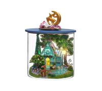 1-piece Wisdom House DIY House Dream Bottle Series Fantasy Wonderland Hand-assembled 3D Stereo Building Model Table Ornaments Exquisite Girl Ornaments
