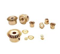 1 pieza 1:1 MINI engranaje cónico 0,3/0,4/0,5/0,8/1M transmisión de 90 grados modelo de latón accesorios de cambio estático(0.5M 24T 4mm)