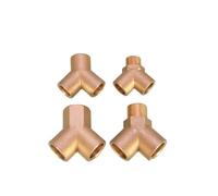 1 pieza 1/8 1/4 1/2 3/4 BSP Rosca hembra macho T/Cruz/Cuadrado Adaptador de unión a tope de cobre Adaptador Acoplador Accesorios de latón(1l4 Square tee F)