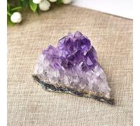 1 pieza 100% natural amatista racimo de cuarzo piedra de cristal espécimen decoración del hogar púrpura Feng Shui piedra mineral regalo, ciruela, 1 pieza