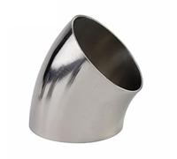 1 pieza 19/25/32/34/38/45/48/51/57/63/76/102mm OD soldadura a tope 45 grados codo SUS 304 acero inoxidable tubería sanitaria montaje Homebrew(28mm x 1.5mm)