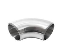 1 pieza 19mm/25mm/32mm/38mm/45mm/51mm/63mm/76mm/102mm OD codo de soldadura 90 grados SUS 304 accesorio de tubería sanitaria inoxidable Homebrew(OD 57mm)