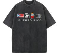1 pieza, 230G , Puerto , Cámara, Camisetas estampadas de viaje de ocio, Camisetas de marca de moda vintage de algodón batik de calidad, un grosor adecuado para camisetas , Regalos de vacaciones.