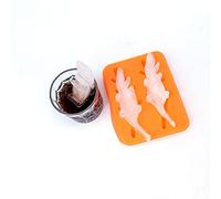 1 pieza 3D cocodrilo molde de hielo de silicona con tapa bandeja de hielo para bebidas caja de hielo barra de personalidad creativa molde de cubitos de hielo para el hogar - Color aleatorio