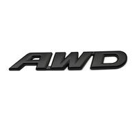 1 pieza 3D Metal AWD Logo Emblema Puerta Trasera Etiqueta Adhesiva Lateral Insignia Calcomanías de Coche Insignia para 4 ruedas SUV Off Road Puerta Trasera (negro)
