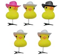 1 pieza/5 piezas/10 piezas/20 horquillas con forma de pato de dibujos animados para vacaciones, primavera, carnavales, coleta de caballo para niña
