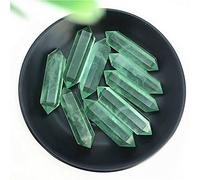 1 pieza 54-58mm natural verde fluorita cuarzo cristal varita punto curativo doble terminación decoración piedras naturales y minerales