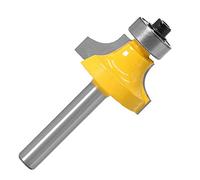 1 pieza 6,35mm 6mm esquina de vástago redondo sobre ribete broca de enrutador de madera 2 esquina de flauta caja de cala redonda broca herramienta de corte de espiga for carpintería(6mm shank NO3)