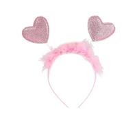 1 pieza/7 diademas de corazón de San Valentín con lentejuelas, multiusos, para banquetes, fiestas, para mujer, diadema de lentejuelas anchas, diadema de lentejuelas y plumas