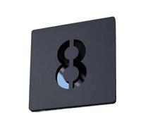 1 Pieza Acrílico Moderno Números De Casa Signo Puerta Dirección Calle Letra 3D Placa Digital Nombre Al Aire Libre Decoración Del Hogar(Black Black,25cm)