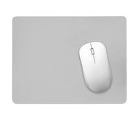 1 Pieza Alfombrilla de Ratón, Cuero de PU Alfombrilla para Computadora, con Textura de Primera Calidad y Resistente al Agua, para Ratón con Cable o Inalámbrico PC/Mac, 26x 21 cm, Gris plateado