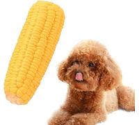 1 pieza amarilla de látex para perro, cachorro, forma de maíz, chirriante, resistente a las mordeduras, juguete interactivo para masticar, suministros para mascotas, juguete para perros, juguetes para