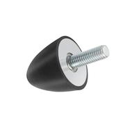 1 pieza amortiguador de goma cónico tipo VP de 40mm de diámetro exterior, almohadilla silenciosa antivibración con rosca macho de un solo cabezal, almohadilla de goma amortiguadora