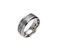 1 pieza Anillo de Acero Inoxidable para Hombre League of Legends anillo luminoso de acero de titanio, US 9 size
