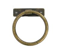 1 pieza antigua redonda de un solo orificio for mejoras del hogar, cajón, puerta armario, gabinete, manija doble pequeña(448-A)