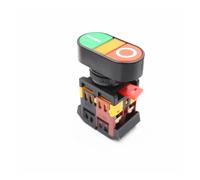 1 pieza APBB-22-25N 22 mm 48 V caballo autorreinicio doble botón con luz botón interruptor de encendido con luz