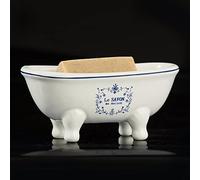 1 pieza Aqua Eden Mini cerámica con patas de garra de doble extremo para bañera, jabonera Decortative (estilo 01)
