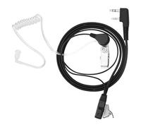 1 Pieza Auricular Walkie Talkie de 2 Pines con Botón PTT, Pinganillo Walkie Talkie Compatible con Radio Bidireccional Kenwood Bao-Feng UV5R 888S RT24 RT27 HT999 HESENATE