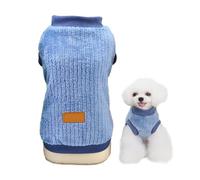 1 pieza azul de vellón vertical para mascotas, sudadera para mascotas, suéter para perros pequeños, vellón para perros, adecuado para gatitos y cachorros