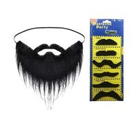 1 pieza barba, 1 juego de bigote, barba artificial, barba falsa, máscara de barba, pegado a la barba