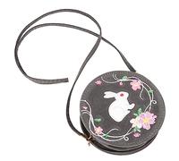 1 Pieza Bolsa Redonda De Terciopelo Hombro Bolso Bolso Redondo Bandolera Antigua Bolsa De Forma Redonda Bolsas De Bordado Bolso Antiguo Del Traje De Han Gris