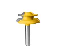 1 pieza, broca de enrutador de inglete de bloqueo de 45 grados, herramienta de corte de fresado de espiga for carpintería, fresado de perforación for aleación de carburo de madera LT069(6.35mm Shank X