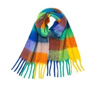 1 Pieza Bufanda A Cuadros, Bufanda Esponjosa, Bufanda Suave, Bufanda Cálida, Bufanda Para Mujer, Bufanda De Felpa