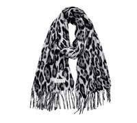 1 Pieza Bufanda Con Estampado De Leopardo, Bufanda Con Borlas, Bufanda Suave Y Cálida, Bufanda De Otoño E Invierno, Bufanda Larga, Bufanda Para Mujer