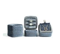 1 Pieza Caja de Almacenamiento para Pendientes, Anillos y Colgantes Redondeados, Caja de joyería de Terciopelo