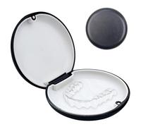 1 Pieza Caja de Dentaduras Postizas,caja de almacenamiento para dentaduras postizas,caja ortodoncia,Funda Aparato Dental,caso alineador dentales,para Viaje y Hogar(Negro)