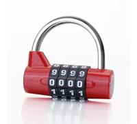 1 Pieza Candado Numerico 4 Digitos Candado aluminio combinacion Diámetro Grillete 5mm Seguridad Abus Impermeable para El Casillero del Gimnasio Escolar, Archivadores, Caja De Herramientas, Cerca