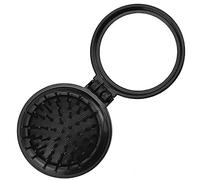 1 pieza Cepillo Pelo Plegable con Espejo,Cepillo de viaje con espejo Plegable Redonda,Cepillo de bolsillo,Mini Peine de Cabello,para niños y adultos para Viaje,Masaje(Negro)