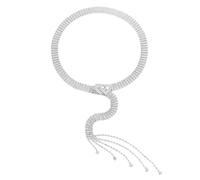 1 Pieza Cinturón De Amor, Cadena De Cintura De Cristal Brillante, Cinturón De Lentejuelas De Diamantes De Imitación, Cinturón Plateado Para Vestido