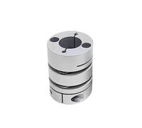 1 pieza CLCA-D32x41 tipo de abrazadera de aleación de aluminio de doble diafragma para: trabajo rápido, servo paso a paso motor de tornillo de avance (11 mm a 14 mm)