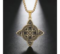 1 Pieza Colgante de Nudo Celta de Acero Inoxidable 304, Collar de Nudo Irlandés de y Amor, Regalo de Joyería para Hombres y Mujeres